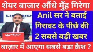 बाजार औंधे मुँह गिरेगा  | STOCK MARKET CRASH  | बाज़ार में आएगा सबसे बड़ा क्रैश ? बहुत ही बड़ी खबर