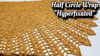 " Easy & Quick Crochet Tutorial: Create A Gorgeous Half Circle Shawl In No Time! " With ANY YARN!