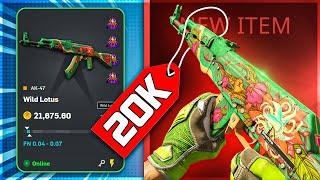 I Got My DREAM $20,000 AK-47 WILD LOTUS FACTORY NEW!!