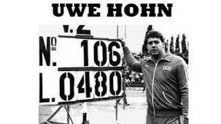 Uwe Hohn , THE ONLY JAVELIN THROWER TO GO PASS THE 100 METERS.