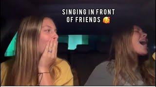 Singing in front of family and friends priceless reactions