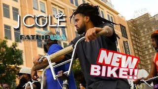 J COLE’S NEW DREAMVILLE BIKE Riding in HOUSTON! Built by FATLIP USA BMX!