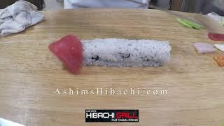 How to Make a Sushi - Rainbow Roll @AshimsHibachi