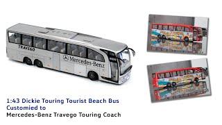 1:43 Mercedes Benz Travego Touring Bus | Dickie Touring Beach Bus | Diecast Customisation