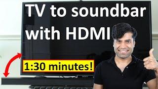 How to connect TV to soundbar with HDMI