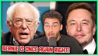 Bernie Is GOING AFTER Elon Musk | Hasanabi Reacts