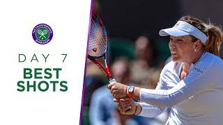 Alcaraz, Sinner and a marathon rally | Best Shots | Day Seven | Wimbledon 2024