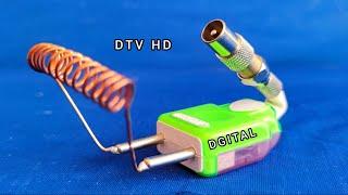 How to make a small and very powerful digital antenna for DTV HD channels