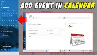 How to Add Event and Meeting in Calendar in Windows 11