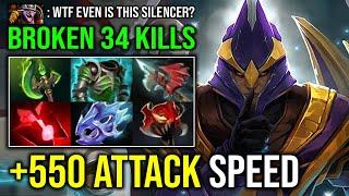 +550 ATTACK SPEED Most Powerful Glaive 2 Hits Deleted Max Slotted Ultimate Carry Silencer Dota 2