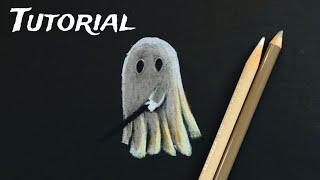 How To Draw A Ghost | Color Pencil Tutorial