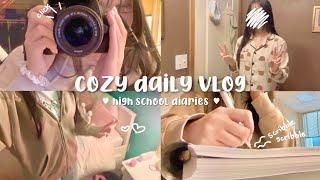 cozy vlog of a high school student | 2025 daily routine, clubs, food, studying