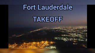 Night Takeoff - Fort Lauderdale International Airport #fll #aviation #aviationguys ️