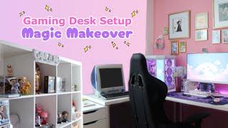Cute Gaming Desk Setup  Magic Makeover 