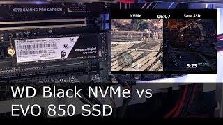 WD Black NVMe SSD vs Samsung EVO 850 - Testing load times in games