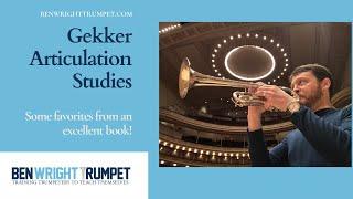 How to play Gekker Articulation Studies for Trumpet with Ben Wright