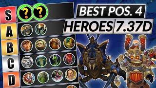 NEW POSITION 4 TIER LIST Patch 7.37d - Best Heroes For Easy MMR! - Dota 2 Meta Guide