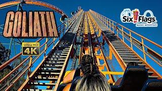 June 2024 Goliath Roller Coaster On Ride 4K POV Six Flags Magic Mountain