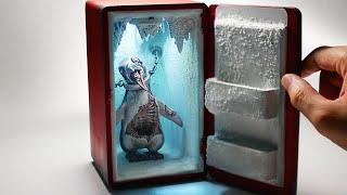 How To Make a Zombie Penguin In The Refrigerator Diorama / Polymer Clay