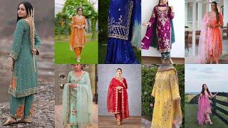 Latest punjabi suit designs for partywear  punjabi suit designs 2024  #trending #punjabisuit 