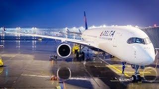 Delta Airbus A350 Flight Detroit to Seoul | Awesome Sound!