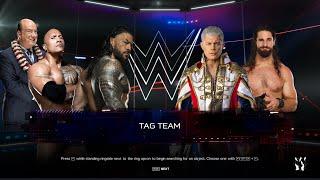 WWE 2K24 WrestleMania 40 Roman Reigns & The Rock Vs Cody Rhodes & Seth Rollins