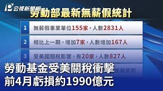 勞動基金受美關稅衝擊 前4月虧損約1990億元｜20250602 公視晚間新聞