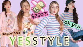 I spent $257 on Yesstyle | cute clothing try-on haul + review