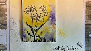 Dandelion ATC card by Jo Rice #laviniastamps