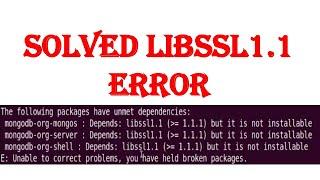 MongoDB libssl1.1 Error in ubuntu 22.04