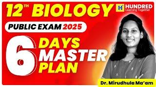 12th Biology 6 days Study Plan 12th Biology Important Questions Public Exam 2025 #purescience #bio