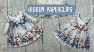 How to make Dresses Hidden Paperclips Junk Journal Bookmarks