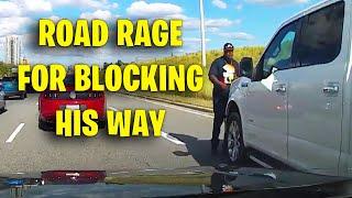 ROAD RAGE FOR BLOCKING HIS WAY KARMA | Brake Check, Idiots In Cars, Idiot Driver USA & Canada 2024