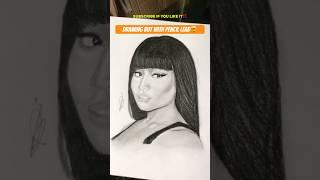 DRAWING NICKI MINAJ, BUT I CAN ONLY USE PENCIL LEAD HOW WAS THE DRAWING?⁉️ #art #artchallenge