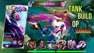 LEGEND OF ALPHA BUILD TANK AND DAMAGE 100% BROKEN ! MLBB ALPHA