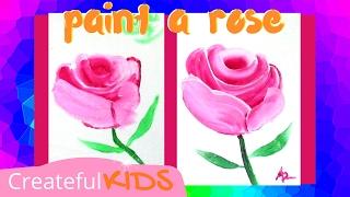 How To Paint a Rose for Kids