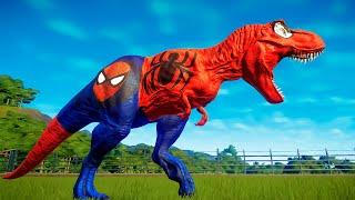 NEW! Rex Spiderman VS I-Rex  Jurassic World Evolution