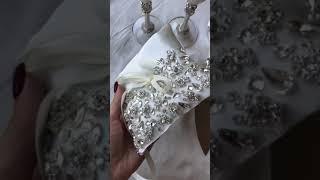 DIY Wedding pillow / Подушечка для колец расшита стразами
