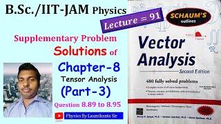 Lec 91: Chapter-8 (PART-3): Prob. Sol. of 8.89 to 8.95: Vector Analysis by Spiegel (Tensor Analysis)