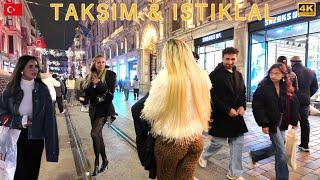 Taksim Square Walking: Stunning Girls on Istiklal Street Istanbul 4K