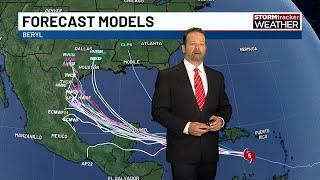 Beryl taking aim at Jamaica; spotty storms expected locally today