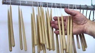 How To Make Perfect Dipped Beeswax Taper Candles (In An Old Tin Can)