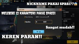 Tutorial buat nickname free fire pakai spasi, panjang banget!! keren dan unik by:brovin gaming