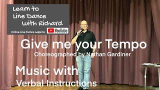 IMPROVER LINE DANCE LESSON 36 - Give me your Tempo - Part 2 - Music with verbal instruction