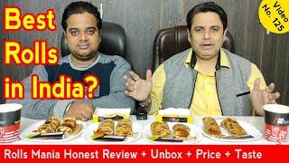 Rolls Mania Honest Review + Unbox + Price + Taste ! kathi rolls in India ! Food Vlogs India