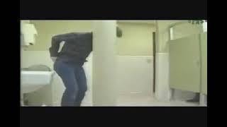 Man with diarrhea shits in a washbasin