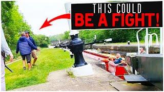 CANAL RAGE! HUGE CONFRONTATION AT A LOCK! Can I Get My Drone STUCK In a Tree Back?