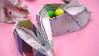 HOW TO MAKE AN ORIGAMI BUNNY BASKET - EZPZ Ideas