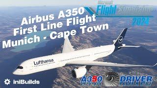 iniBuilds A350 FIRST PASSENGER FLIGHT | Munich - Cape Town | Real Airbus Pilot