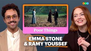 Emma Stone and Ramy Youssef on Poor Things